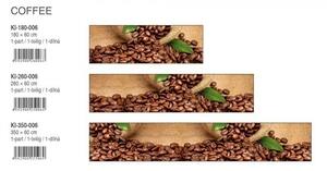 DIMEX | Fototapeta do kuchyně Káva KI-180-006 | 180 x 60 cm | zelená, béžová, hnědá