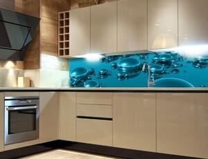 DIMEX | Fototapeta do kuchyně Kapky vody KI-180-019 | 180 x 60 cm | modrá