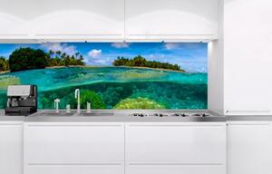 DIMEX | Fototapeta do kuchyně Korálový útes KI-180-013 | 180 x 60 cm | zelená, modrá