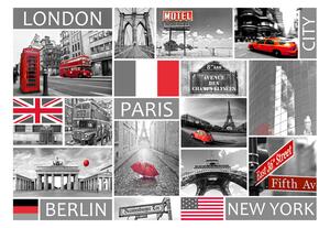 Fototapeta - Londýn, Paříž, Berlín, New York 200x140 + zdarma lepidlo