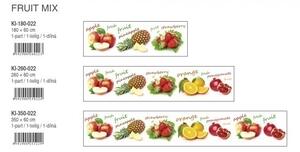 DIMEX | Fototapeta do kuchyně Mix ovoce KI-350-022 | 350 x 60 cm | zelená, červená, bílá