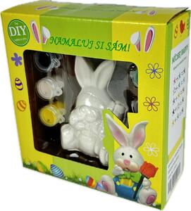 Figurka zajíček 9 cm - vlastní tvoření (štetec a barvy součástí)
