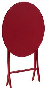 Hesperide skládací kulatý kovový zahradní stůl Greensboro 60x71cm červený
