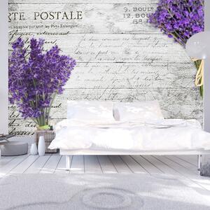 Artgeist Fototapeta - Lavender postcard Velikosti (šířkaxvýška): 300x210