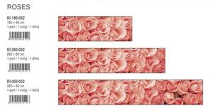 DIMEX | Fototapeta do kuchyně Růže KI-180-052 | 180 x 60 cm | růžová