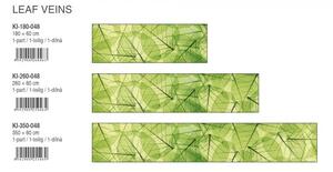 DIMEX | Fototapeta do kuchyně Žilky listů KI-350-048 | 350 x 60 cm | zelená