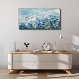 Obraz na plátně Obraz na plátně Zimní malování hory