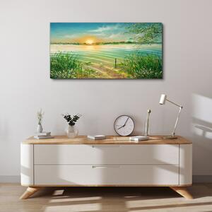 Obraz na plátně Obraz na plátně Malování vody řeka příroda