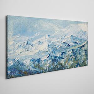Obraz na plátně Obraz na plátně Zimní malování hory
