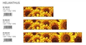 DIMEX | Fototapeta do kuchyně Slunečnice KI-180-051 | 180 x 60 cm | žlutá, hnědá
