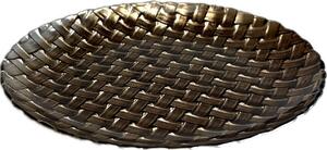 Talíř dekorační zlatý, mat.sklo pr.15 cm