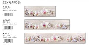 DIMEX | Fototapeta do kuchyně Zahrada Zen KI-180-057 | 180 x 60 cm | béžová, růžová