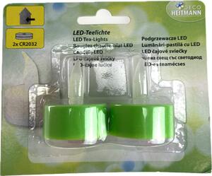 Led svíčka čajovka set 2 ks zelená