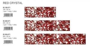 DIMEX | Fototapeta do kuchyně Červený krystal KI-350-071 | 350 x 60 cm | červená, bílá