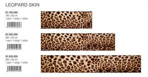 DIMEX | Fototapeta do kuchyně Leopardí kůže KI-350-069 | 350 x 60 cm | béžová, černá, hnědá