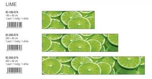 DIMEX | Fototapeta do kuchyně Limetka KI-180-074 | 180 x 60 cm | zelená
