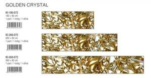 DIMEX | Fototapeta do kuchyně Zlatý krystal KI-180-072 | 180 x 60 cm | bílá, žlutá