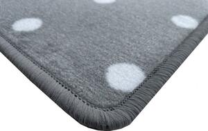 Vopi | Dětský koberec Puntík šedý - Kulatý průměr 57 cm