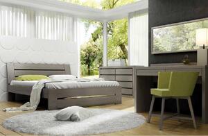 LK292-200 dřevěná postel masiv dub Drewmax (Kvalitní nábytek z dubového masivu)