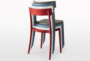Connubia Stohovatelná židle Argo, plast, CB1523 Podnoží: materiál shodný se sedákem, Sedák: Polypropylen matný - Black (černá)