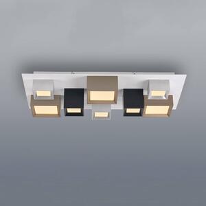 PURE LED stropní svítidlo Manhatten, vícebarevné, 8 žárovek,, stmívatelný, Vícebarevná, Chodba, Hliník, Moderní