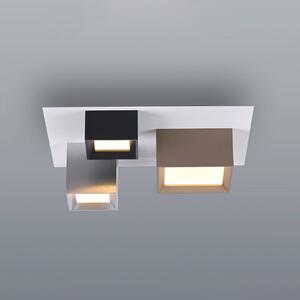 PURE LED stropní svítidlo Manhatten, vícebarevné, 3 žárovky,, stmívatelný, Vícebarevná, Chodba, Hliník, Moderní