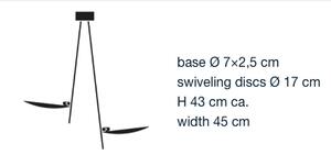 Catellani & Smith Luxusní stropní LED svítidlo Lederam C2, 2700K, 2x15W Barva: Bílá/Satén