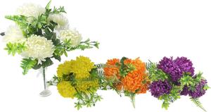 Chryzantéma s kapradím puget X5 - 31 cm mix barev Barva: Bílá