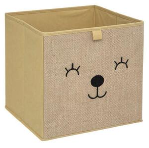 Dětský úložný box hnědý - medvídek
