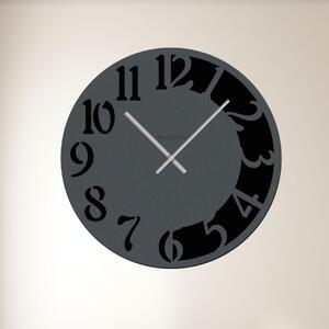 Nástěnné hodiny CLOCK Zvolte barvu dekoru: Antracit-Černá | Velikost hodin: 35x35 | Barva ručiček: Stříbrné