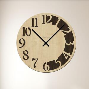 Nástěnné hodiny CLOCK Zvolte barvu dekoru: Javor-Wenge | Velikost hodin: 35x35 | Barva ručiček: Černé