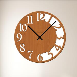 Nástěnné hodiny CLOCK Zvolte barvu dekoru: Třešeň | Velikost hodin: 35x35 | Barva ručiček: Černé
