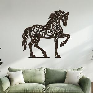 Dřevěný obraz koně VNITŘNÍ OHEŇ | Rozměry (cm): 40x40 | Zvolte barvu dekoru: Wenge