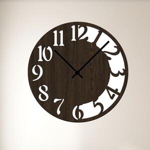 Nástěnné hodiny CLOCK Zvolte barvu dekoru: Wenge | Velikost hodin: 35x35 | Barva ručiček: Černé