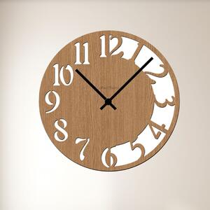 Nástěnné hodiny CLOCK Zvolte barvu dekoru: Horský dub | Velikost hodin: 35x35 | Barva ručiček: Černé