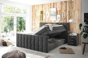 POSTEL BOXSPRING, 180/200 cm, antracitová MID.YOU - Postele s úložným prostorem, Online Only