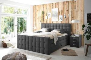 POSTEL BOXSPRING, 180/200 cm, antracitová MID.YOU - Postele s úložným prostorem, Online Only