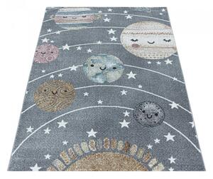 Vopi | Dětský koberec Funny 2105 grey - Kruh průměr 160 cm