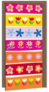 DL-037 Samolepicí fototapety na dveře Květy | 95 x 210 cm