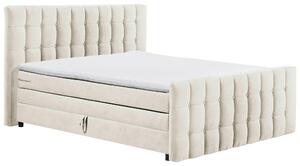POSTEL BOXSPRING, 180/200 cm, krémová MID.YOU - Postele s úložným prostorem, Online Only