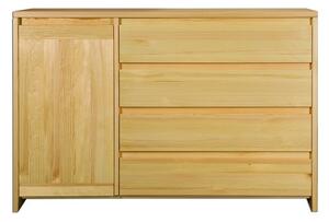 KD173 dřevěná komoda z masivní borovice Drewmax (Kvalitní nábytek z borovicového masivu)