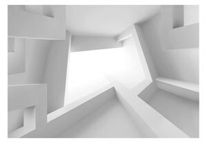 Samolepící fototapeta - 3D bílý pokoj 98x70