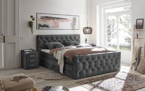 POSTEL BOXSPRING, 180/200 cm, antracitová MID.YOU - Postele s úložným prostorem, Online Only