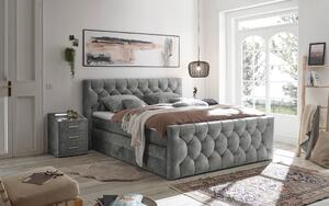 POSTEL BOXSPRING, 180/200 cm, šedá MID.YOU - Postele s úložným prostorem, Online Only