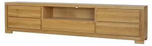 Drewmax RV352 - Dřevěný televizní stolek masiv dub (Kvalitní dubový televizní stolek z masivu)