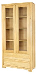 KW352 dřevěná skříň knihovna z dubu Drewmax (Kvalitní nábytek z dubového masivu)