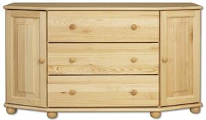 KD131 dřevěná komoda z masivní borovice Drewmax (Kvalitní nábytek z borovicového masivu)
