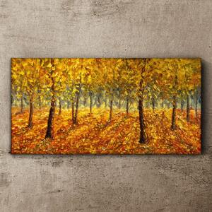 Obraz na plátně Obraz na plátně Malování lesa podzimní příroda