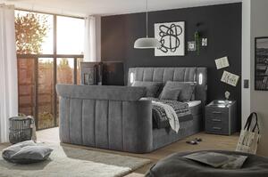 POSTEL BOXSPRING, 180/200 cm, šedá MID.YOU - Postele s úložným prostorem, Online Only