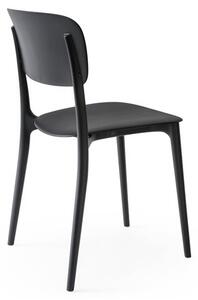 Calligaris Venkovní židle Liberty, outdoor, plast, CS1883 Sedák: Polypropylen matný - Black (černá)